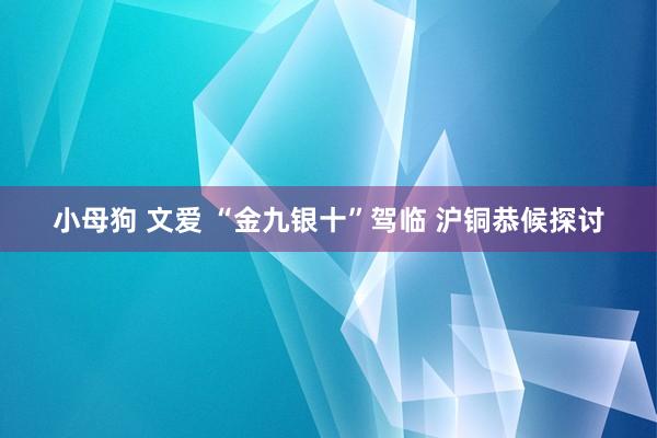 小母狗 文爱 “金九银十”驾临 沪铜恭候探讨