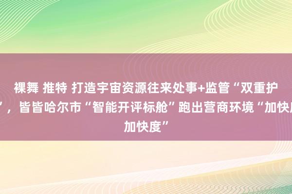 裸舞 推特 打造宇宙资源往来处事+监管“双重护盾”，皆皆哈尔市“智能开评标舱”跑出营商环境“加快度”