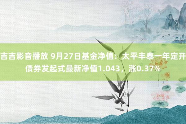 吉吉影音播放 9月27日基金净值：太平丰泰一年定开债券发起式最新净值1.043，涨0.37%