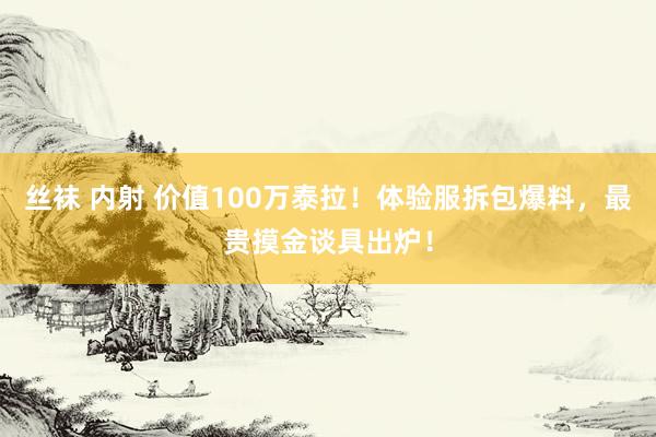 丝袜 内射 价值100万泰拉！体验服拆包爆料，最贵摸金谈具出炉！