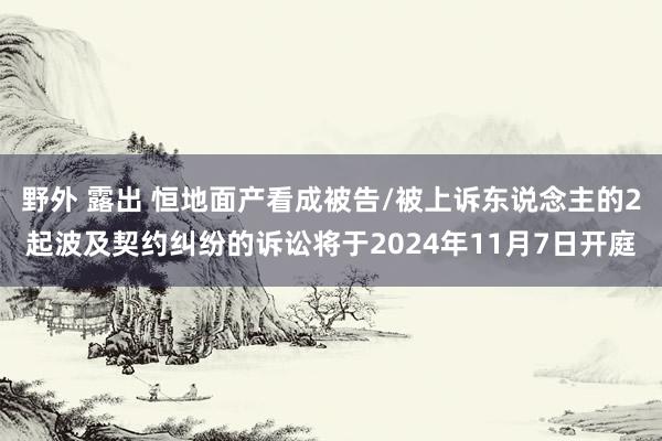 野外 露出 恒地面产看成被告/被上诉东说念主的2起波及契约纠纷的诉讼将于2024年11月7日开庭