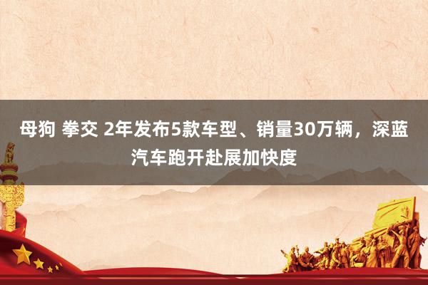 母狗 拳交 2年发布5款车型、销量30万辆，深蓝汽车跑开赴展加快度