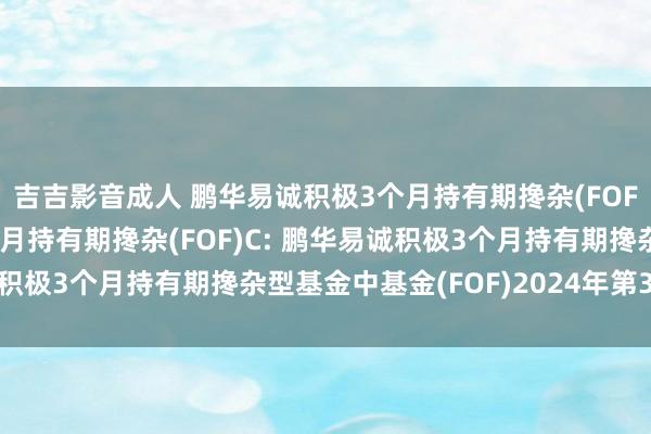 吉吉影音成人 鹏华易诚积极3个月持有期搀杂(FOF)A，鹏华易诚积极3个月持有期搀杂(FOF)C: 鹏华易诚积极3个月持有期搀杂型基金中基金(FOF)2024年第3季度呈报