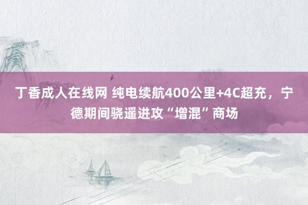 丁香成人在线网 纯电续航400公里+4C超充，宁德期间骁遥进攻“增混”商场