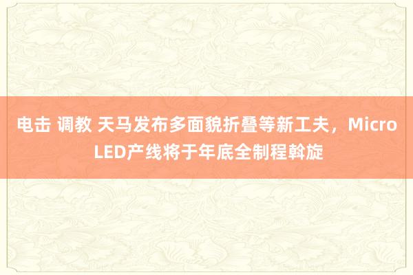 电击 调教 天马发布多面貌折叠等新工夫，Micro LED产线将于年底全制程斡旋