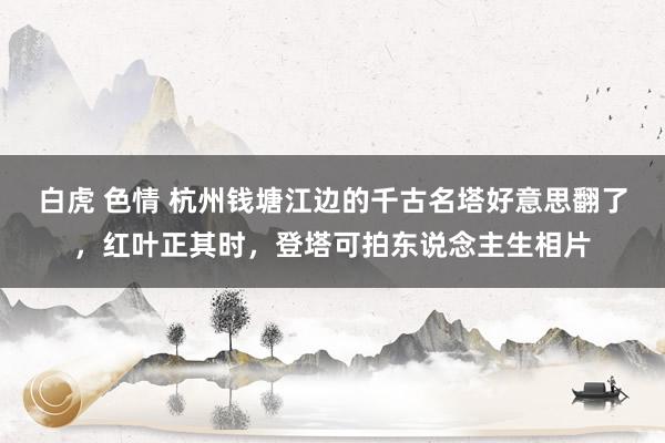 白虎 色情 杭州钱塘江边的千古名塔好意思翻了，红叶正其时，登塔可拍东说念主生相片