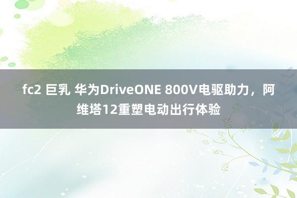 fc2 巨乳 华为DriveONE 800V电驱助力，阿维塔12重塑电动出行体验