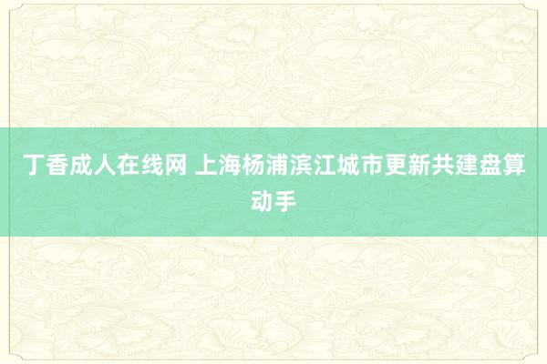 丁香成人在线网 上海杨浦滨江城市更新共建盘算动手