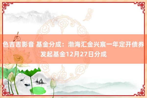 色吉吉影音 基金分成：渤海汇金兴宸一年定开债券发起基金12月27日分成