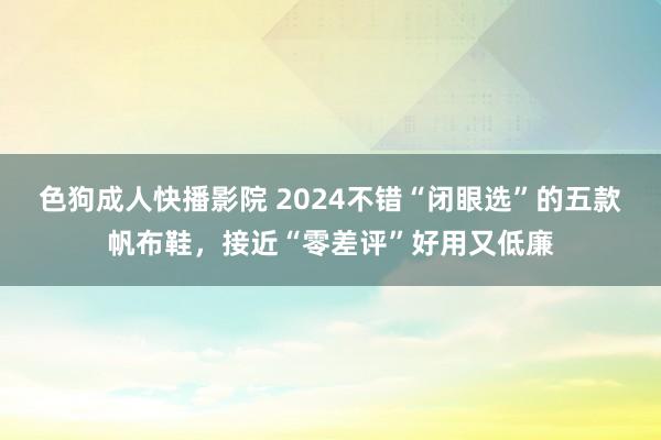 色狗成人快播影院 2024不错“闭眼选”的五款帆布鞋，接近“零差评”好用又低廉