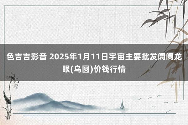 色吉吉影音 2025年1月11日宇宙主要批发阛阓龙眼(乌圆)价钱行情